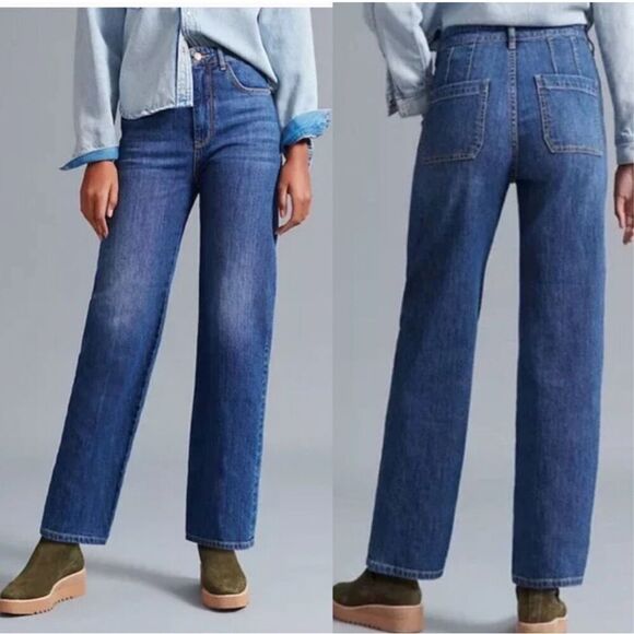 NWT Anthropologie Pilcro Wide Leg Jeans Size 31 $128.00 - Picture 1 of 9